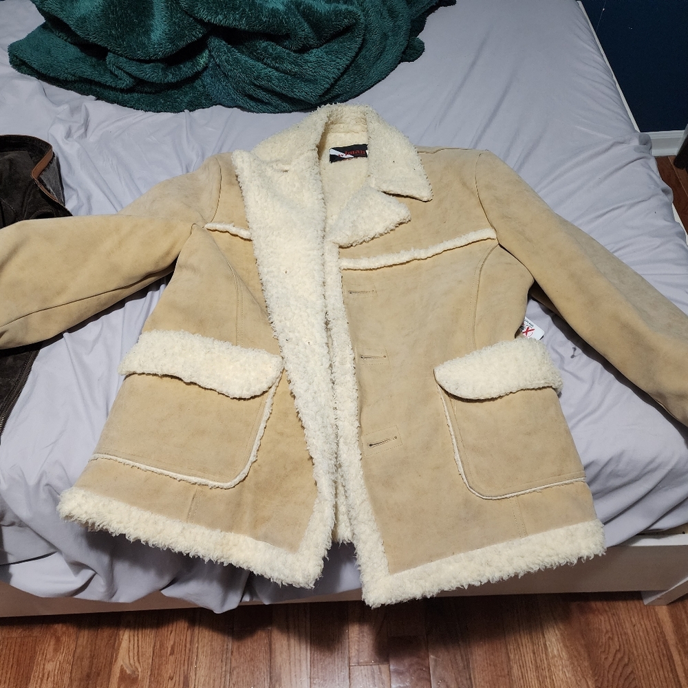 Sheep skin shearling coat